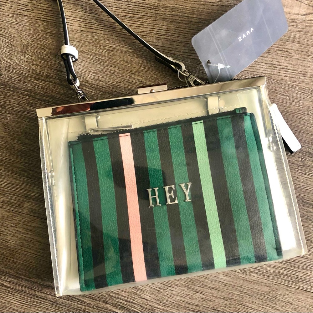 RARE ✨NWT ZARA Clear Vinyl Crossbody HEY Bag